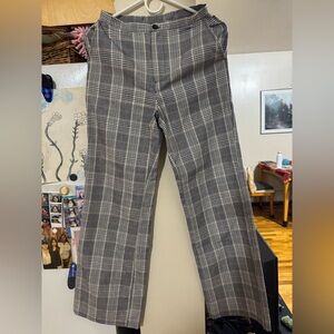 Urban Renewal Navy and Cream Checkered Chinos